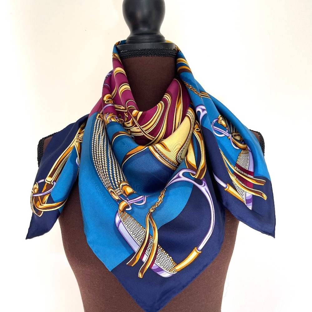 New Gucci Scarf Equestrian Iconic Logo Print Silk Wrap - Picture 10 of 12